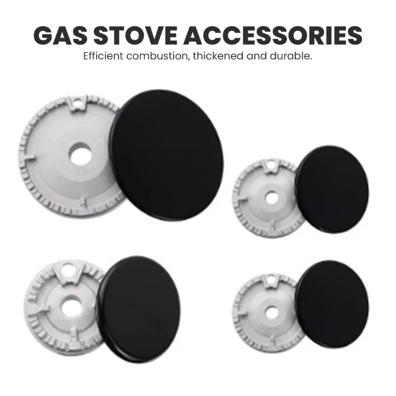 طقم أغطية لهب الشعلات طقم أغطية مجموعة غطاء اللهب للفرن مجموعة من الملمس المعدني للموقد دروبشيب
