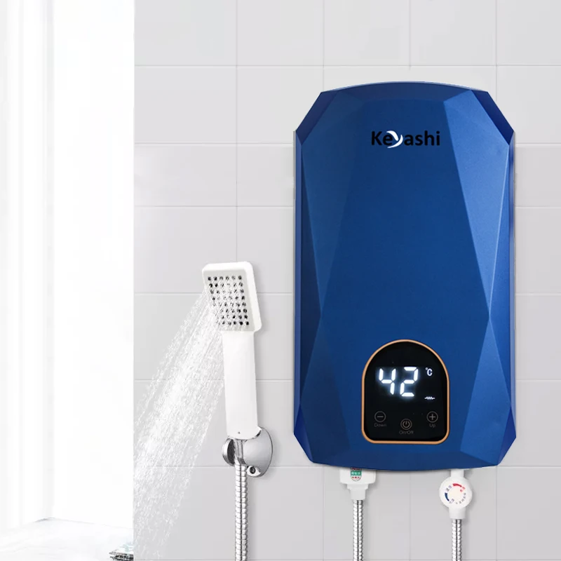 Calentador de agua eléctrico instantáneo inteligente a precio de fábrica 220V 6KW con juego de ducha