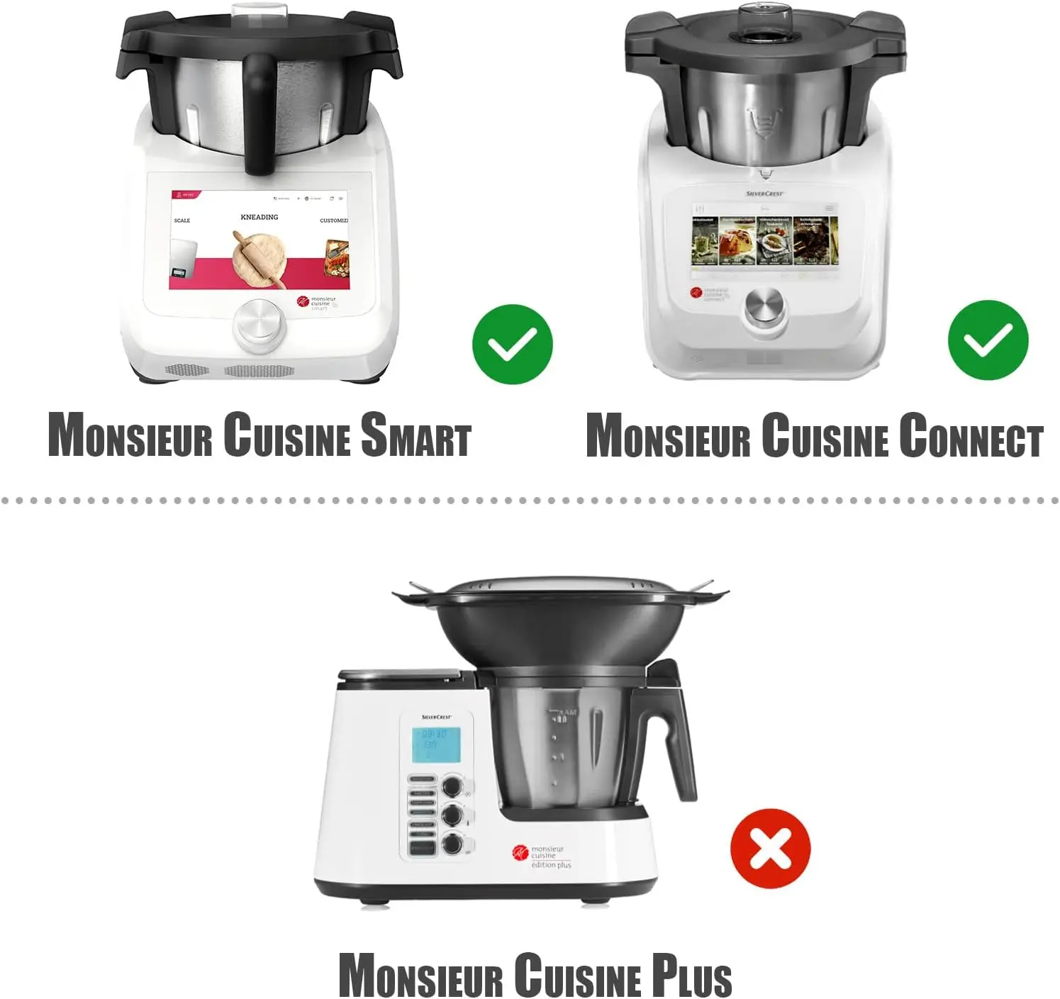 Wymienna nóż ostrza blendera ze stali nierdzewnej do kuchni Monsieur Connect i Monsieur Cuisine Smart