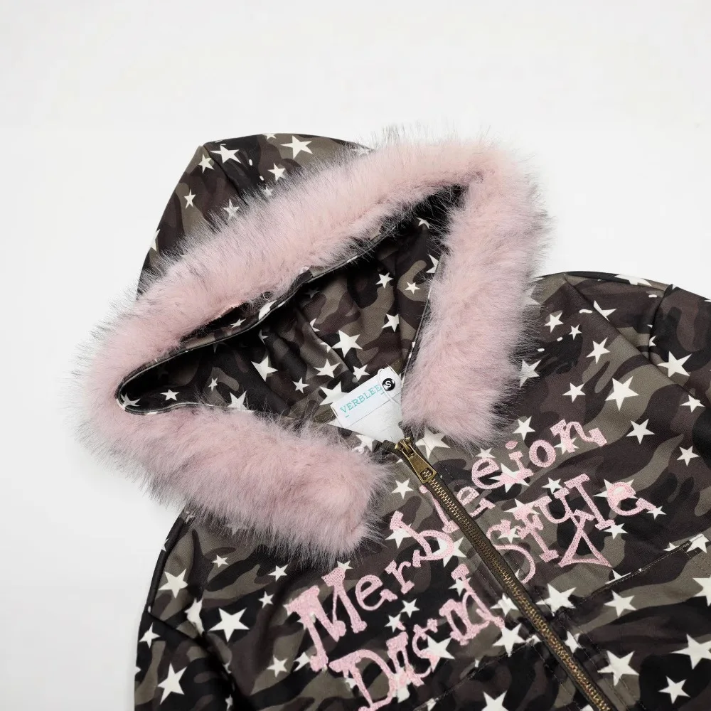 Männer Zip Up Hoodie High Street Camo Print Übergroße Fleece Sherpa Gefüttert Herbst Winter Casual Streetwear Vintage Ins Stil