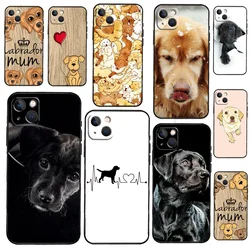 Labrador Dog Golden Retriever Puppy Phone Case For iPhone 13 12 11 14 Pro Max Mini X XR XS Max 6S 7 8 Plus Shockproof Soft Case