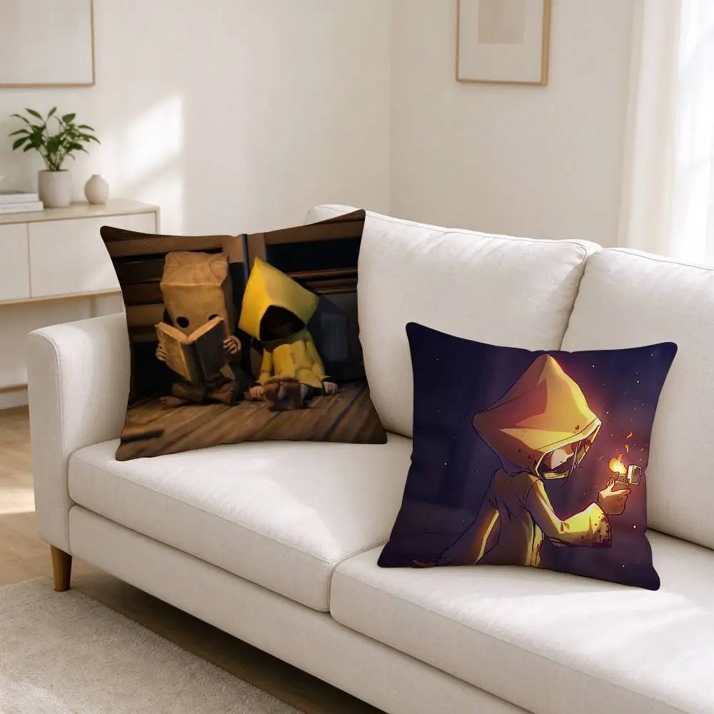 L-Little Nightmares H-Horror Game  Square Double-Sided printed Pillow Case Bedroom Bedside Pillow Sofa Cushion Cover