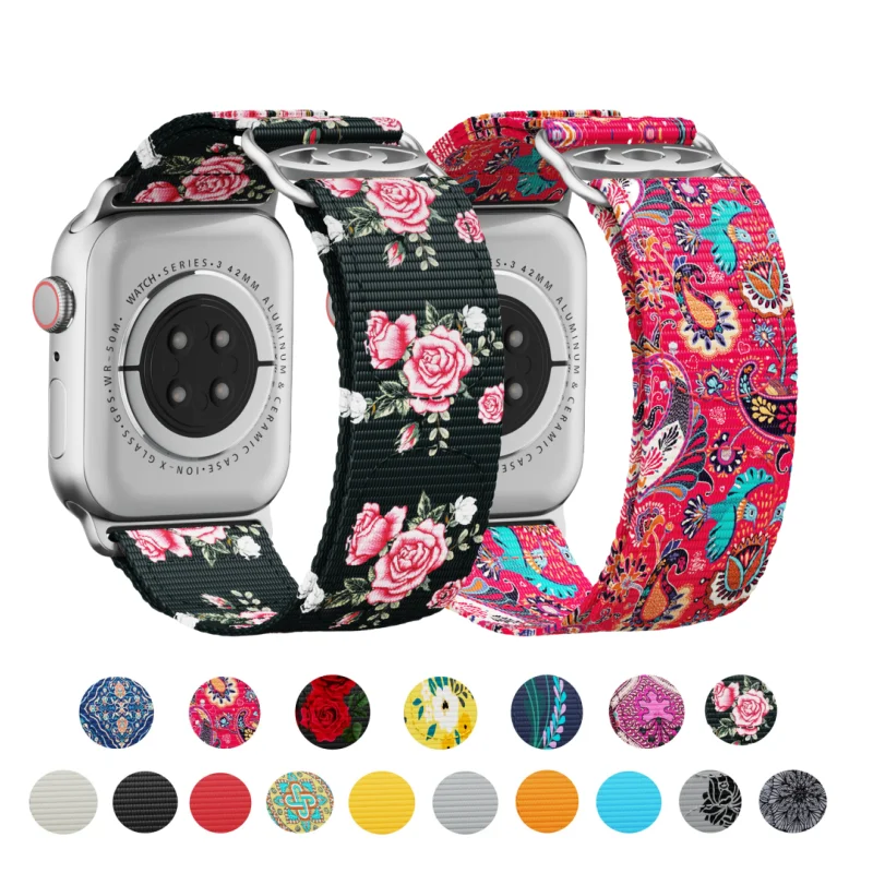 Sleepband Voor Apple Watch Ultra 2 Band 49Mm 45Mm 44Mm 42Mm 40Mm 41Mm 38Mm Nylon Armband Correa Iwatch Serie 9 8 7 6 5 4 3 Se