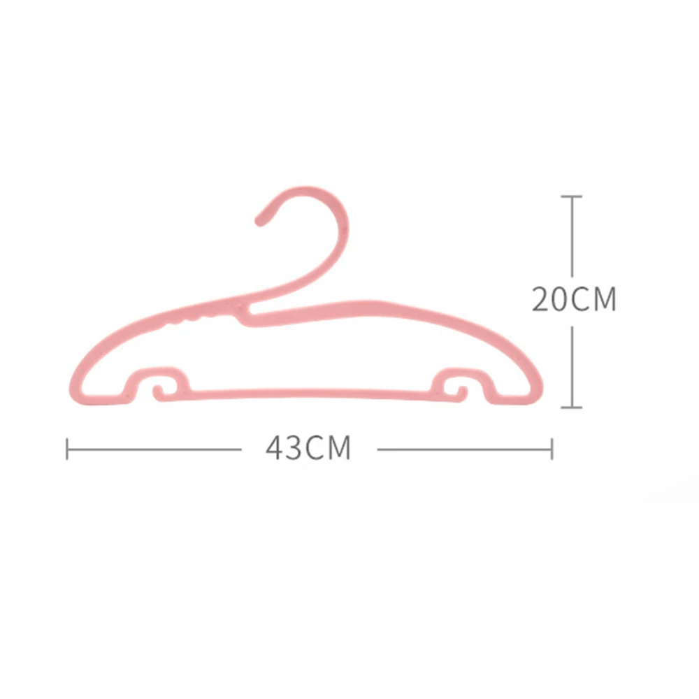 10pcs Clothes Hanger Japanese-Style Gooseneck Hanger Seamless Drying Holder Drying Rack Clothes Hanger Space Saving Plastic Rack