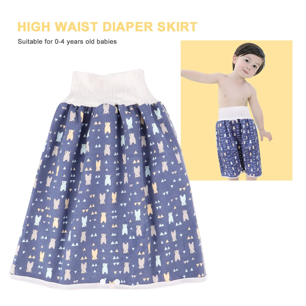 

Water Proof Bedwetting Pants New Born Blue Cotton Diapers Baby Underwear Nappy Training Cloth Skirts Underwear