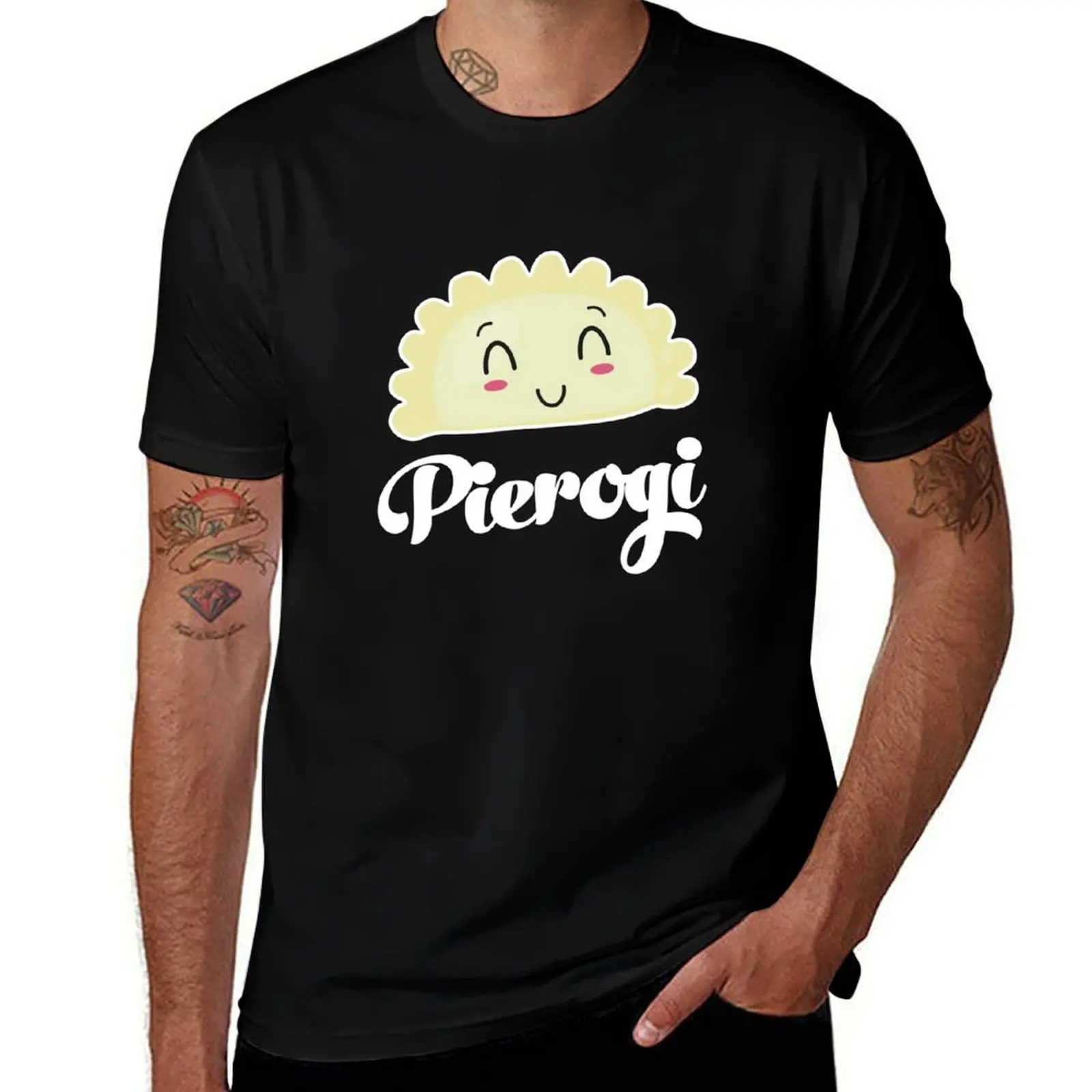 Small Pierogi Polish Pierogi Motif Origin Omas Mamas Poland Cuisine Dishes T-Shirt Plus Size Simple Casual Top T-Shirt