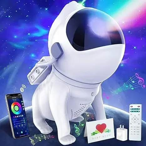 

Star Galaxy projection dog, space partner, 360 degrees adjustable, smart APP control, Bluetooth music speaker, children's gift