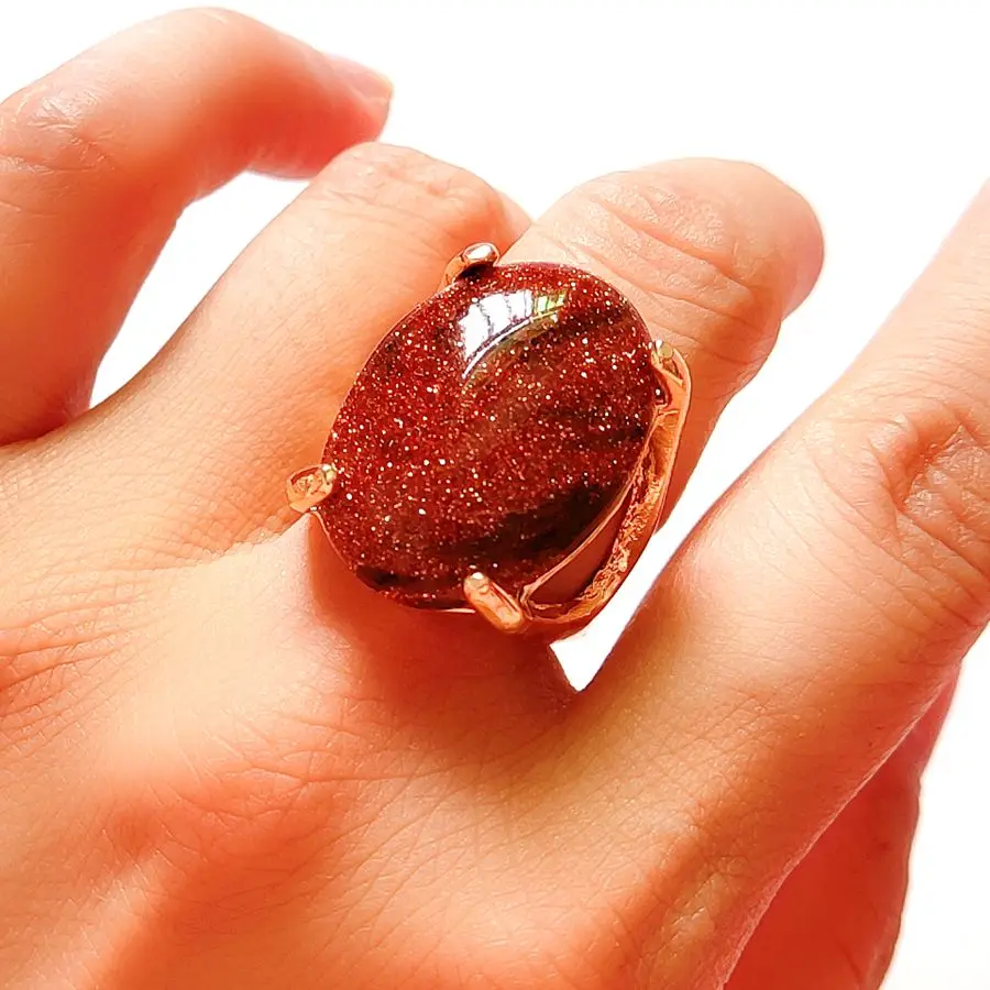 Großhandel 20 teile/los Farbige Luxus Riesige Naturstein Ring Vintage Opal Kristall Charme Ringe Hochzeit Engagement Schmuck – Detail 8