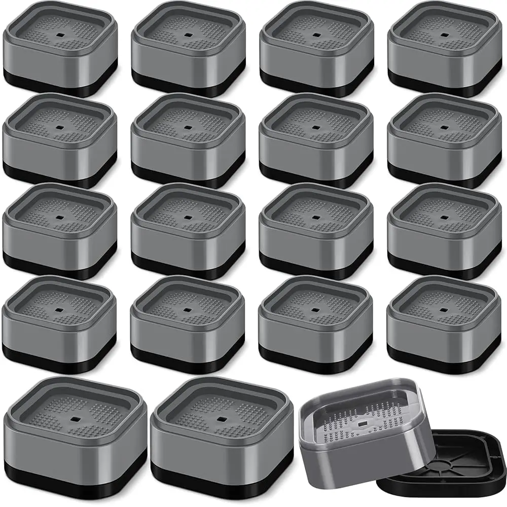 

16 Pa Furniture Risers Adjustable Bed Risers Desk Leg Risers 1.38"" Stackable Heavy Duty Bed Lifts Risers Square Bed Raising