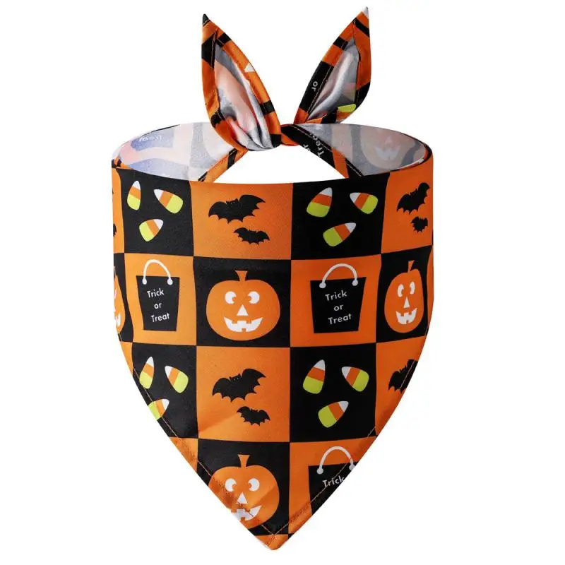 Halloween Pet Dog Triangle Scarf Festival Dog Bandana Saliva Towel Pet Cat Dog Bandanas Decor Small Dogs Cat Bibs Dog Accessorie