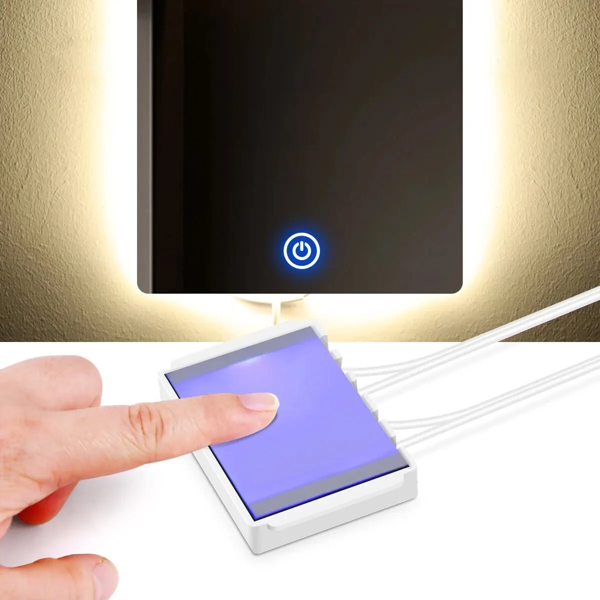 12V 5A Bathroom LED Dimmer Switch Capacitive CCT Dimmable Touch Sensor Switch For Mirror Light Backlight Decoration