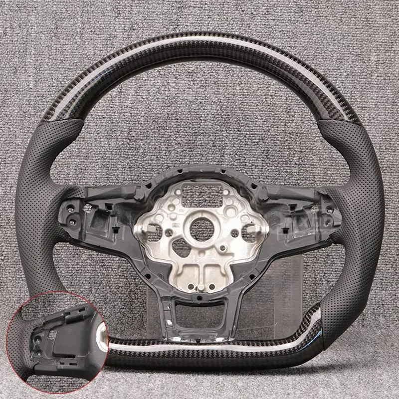 Koolstofvezel Stuurwiel Leer Alcantara Voor Volkswagen Golf 7 7.5 GTI GTD GTE R 2013-2020 Polo GTI Tiguan passat DSG
