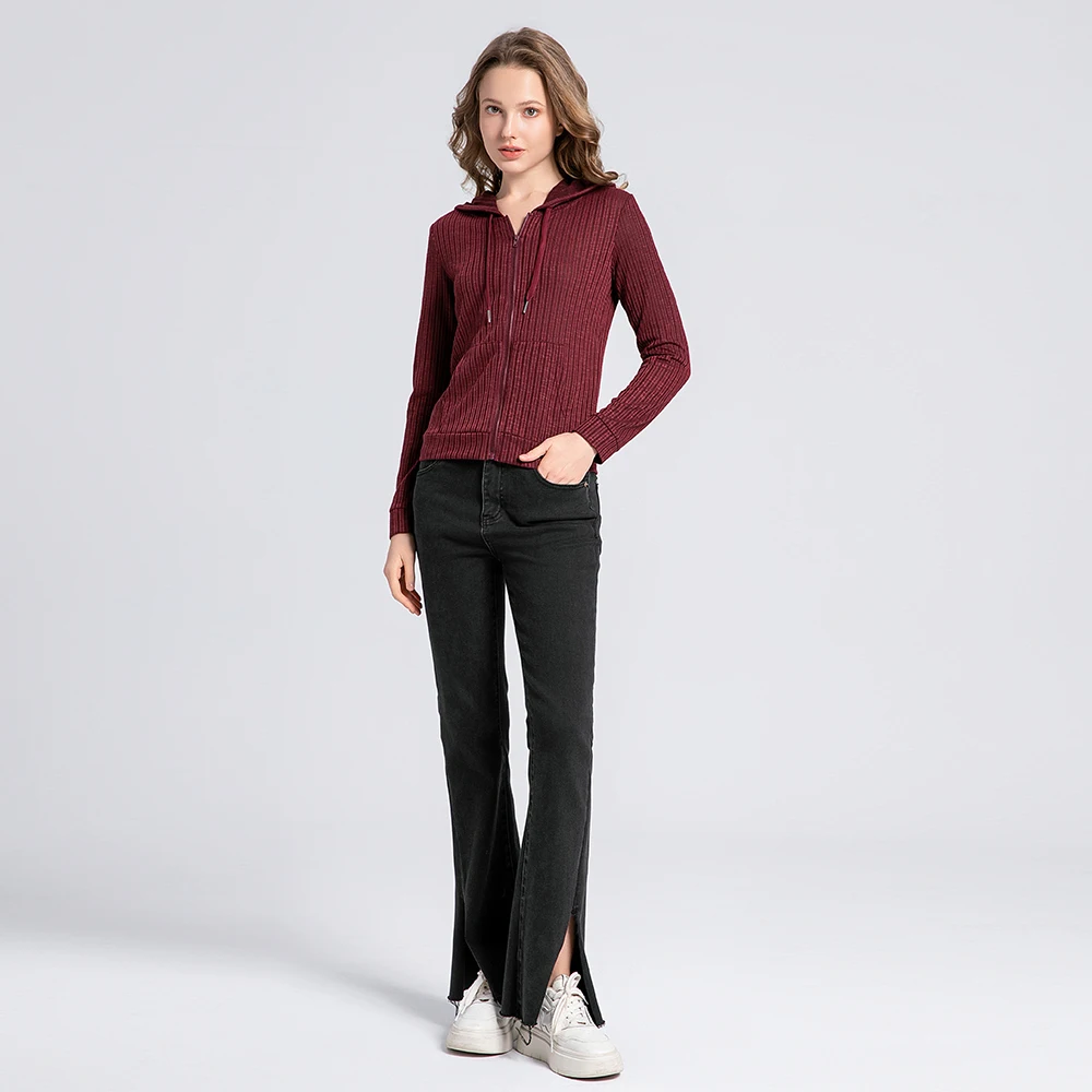 

Casual Women's Clothing Show Off Weight Knitted Top Hooded Sunscreen Suit Outdoors Mountaineering Sportswear Luxury Brand