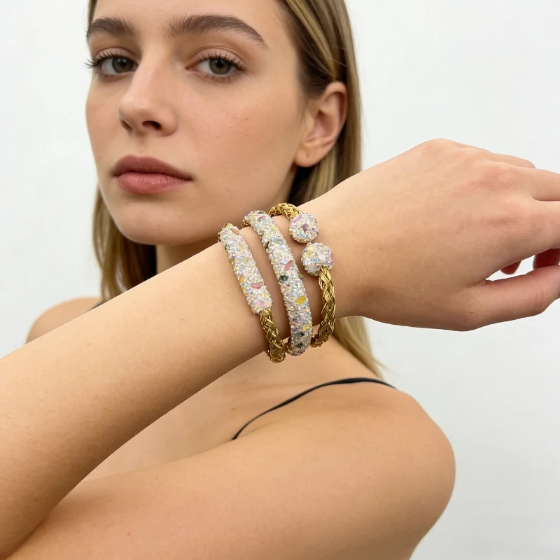 Need Grounding & Style? — Raw Tourmaline Bracelet with Mystic Crystal Chips!