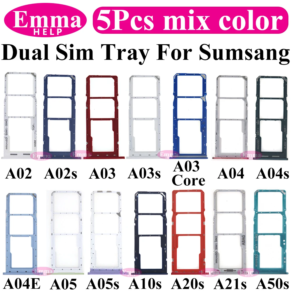 5 Stück SIM-Karten adapter Schublade für Samsung SIM-Kartenleser Halter SIM-Karten fach Halter Steckplatz a01 a02s a03s a04s a05s a10s a20s a21s