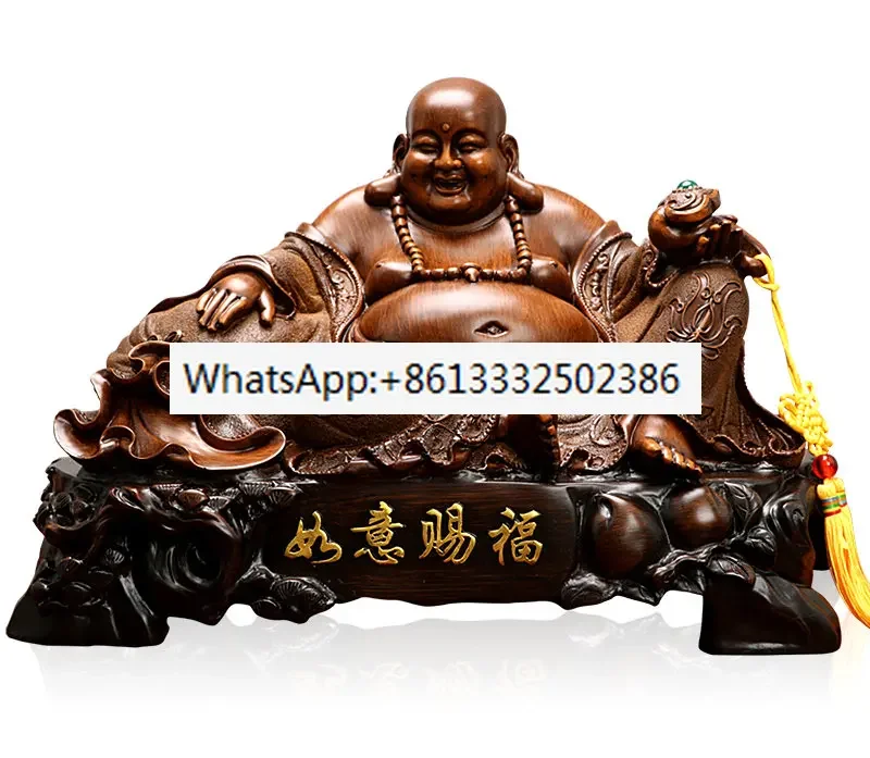 Lucky Money Resin Big-bellied Maitreya Buddha Chinese Style Fengshui Statue Home Ornaments Living Room Decoration Craft Ornament