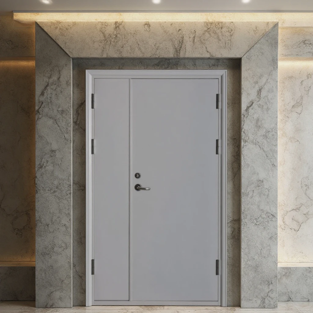 Modern Style High Quality Aluminum Swing Fire Door Soundproof and Fire Rated Door for Office Use Fire Prevention Feature