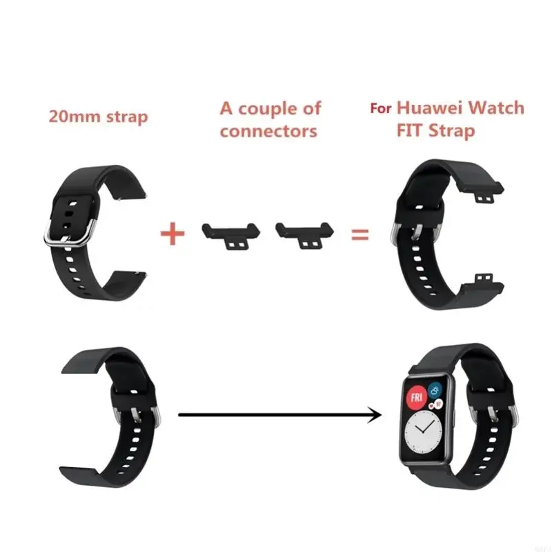 2 шт., адаптеры для разъема ремешка для часов, сменный металлический разъем, крепление для часов Huawei, подходит для браслета, аксессуар