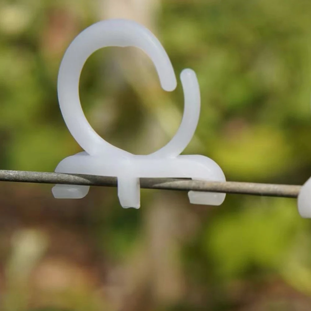 

500 Pcs Grape Vines Plant Clips Sturdy Plastic Climbing Plants Clamp Vine Stem Supports Gardening Accessories Reusable Efficient