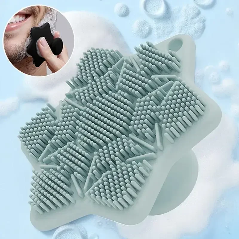 Mini zachte siliconen exfoliërende borstelreiniger Handmatige lichaamsreiniging Gezichtsverzorging Draagbare scrubber Douche Siliconen badborstel