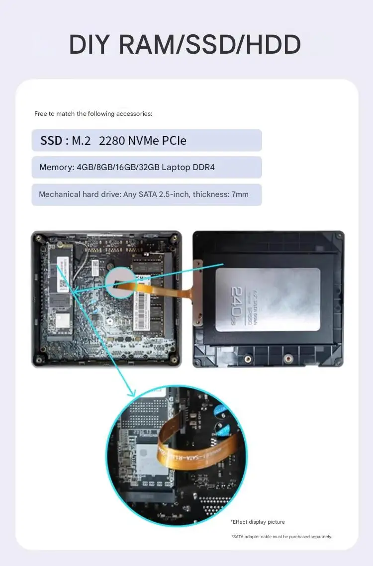 Intel N150/N100 Mini PC Micro NUC Quad-Core Business Desktop Portable Mini Chassis NAS - Compact Business-Class Compututer