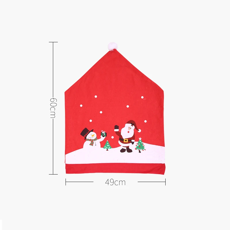 1/2/5pcs 60×49cm New Christmas Non-Woven Chair Set Cartoon Elderly Snowman Stool Set Christmas Decoration Supplies Wholesale