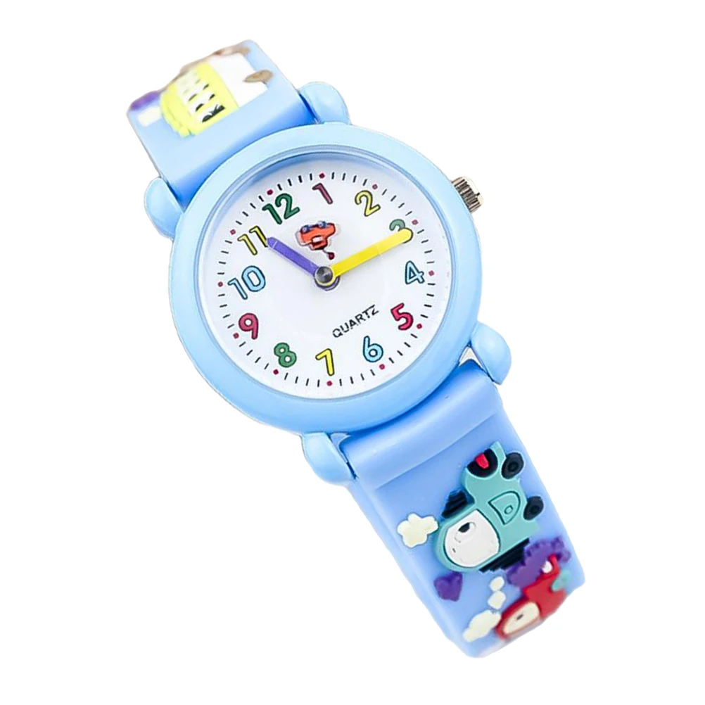 

Children Watch 3D Kids Wristwatch Cartoon Watches for Boys Girls Shallow Blue Quartz Movement Accurate Time Reading
