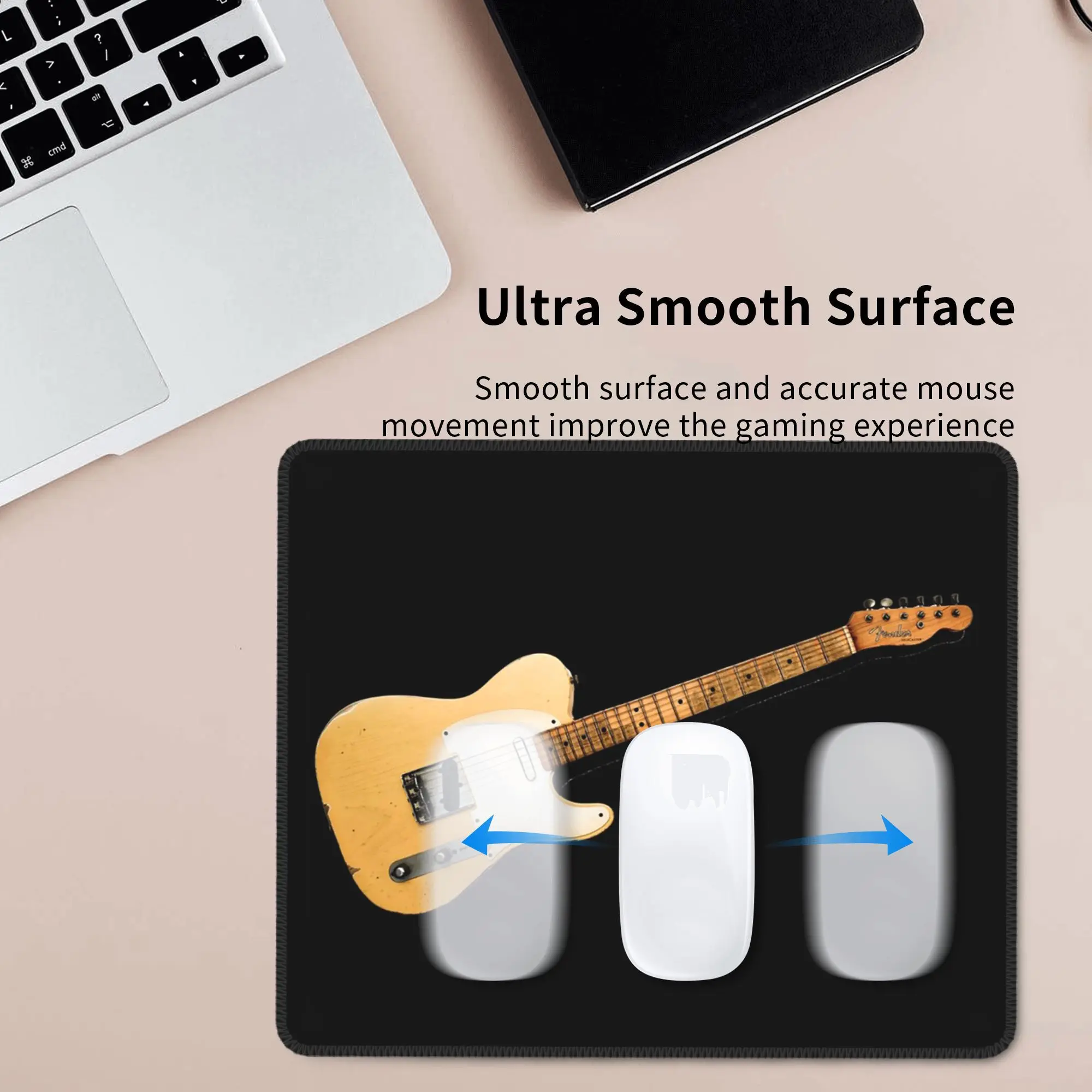 Блондинка Telecaster, гитара, потертый вид, коврик для мыши, компьютерная клавиатура, коврик для мыши, геймерский ПК, ноутбук, настольный коврик, офисные коврики для стола