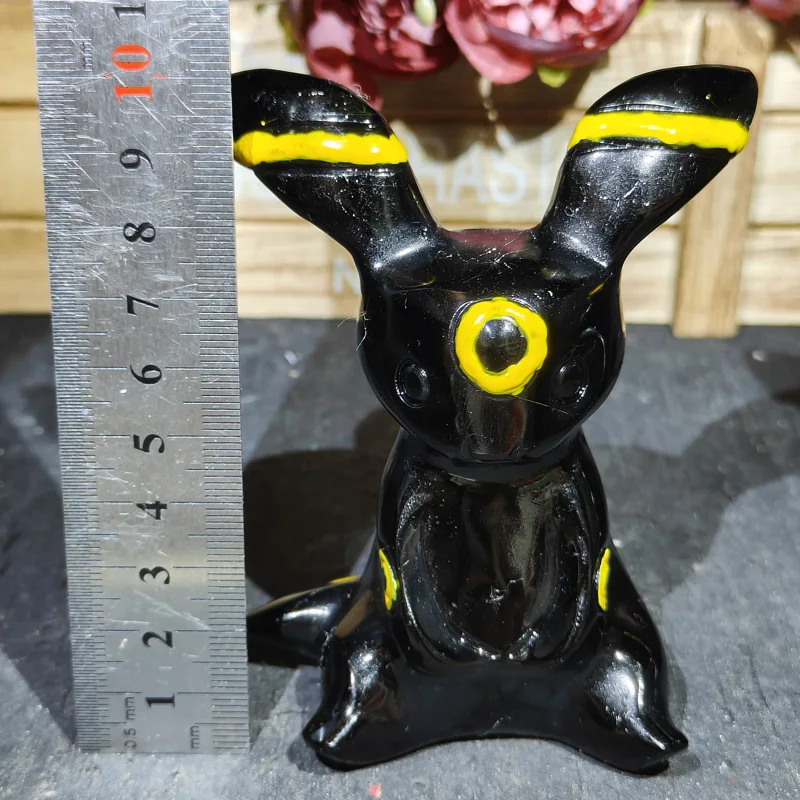 Healing Semi-precious Stone Crafts Natural Black Obsidian Yooperlite Dog Crystal Animal Carving