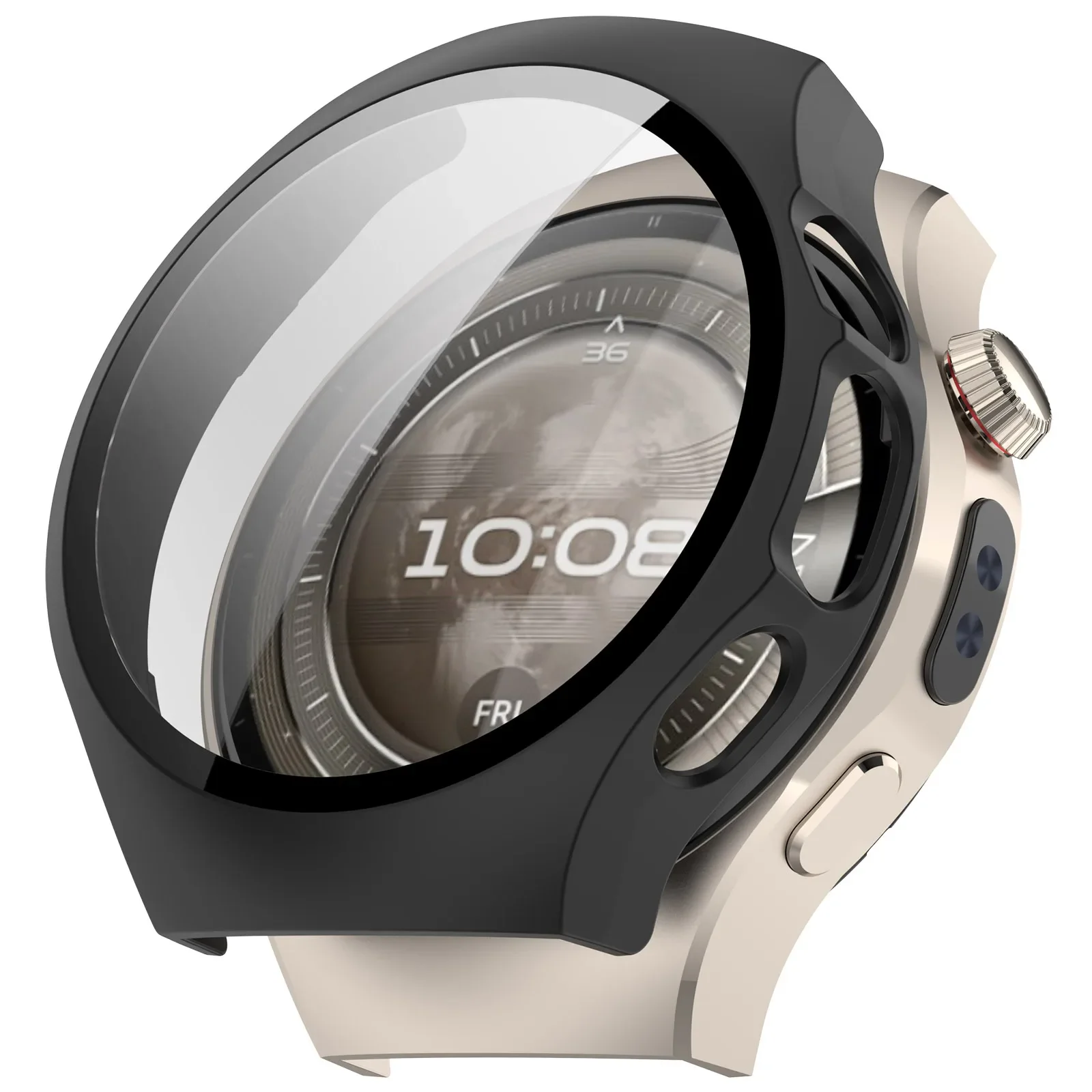 PC+Tempered Glass Protective Case For Huawei Watch5 42/46MM Full Screen Protector For Huawei Watch5 42mm Protection Bumper Shell