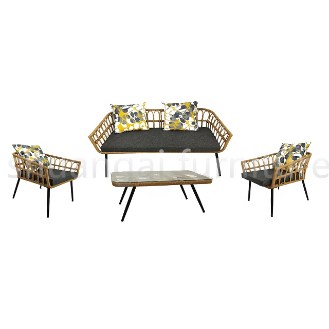 

Modern Style PE Wicker Outdoor Furniture Sofa Garden Furniture Rattan Sofa Set