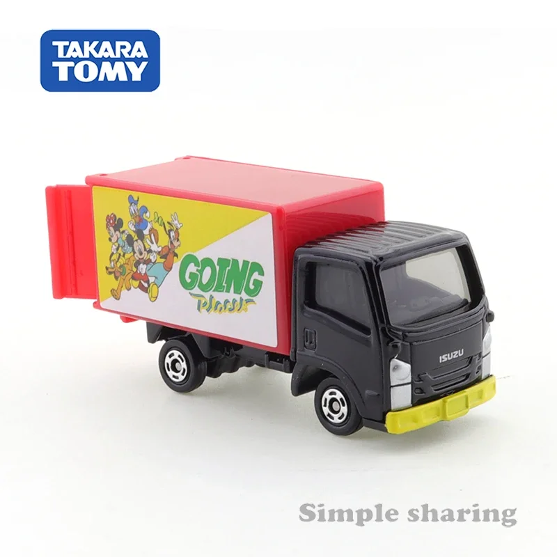 Takara Tomie Nr. 48 Isuzu Elf Mickey & Vrienden Vrachtwagen Auto 1:64 Kinderen Speelgoed Motorvoertuig Diecast Metaal