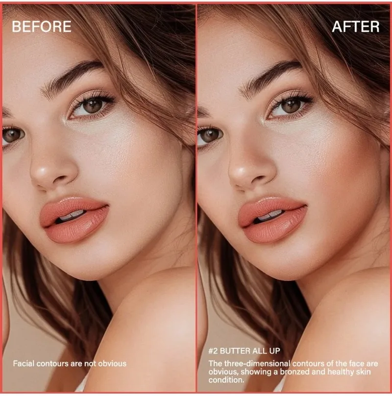 ブロンザーメイクアップ輪郭防水モノクロヌードマットシルキーブラッシュフェイス輪郭シェーディングパレットパウダー韓国フェイスコスメティック