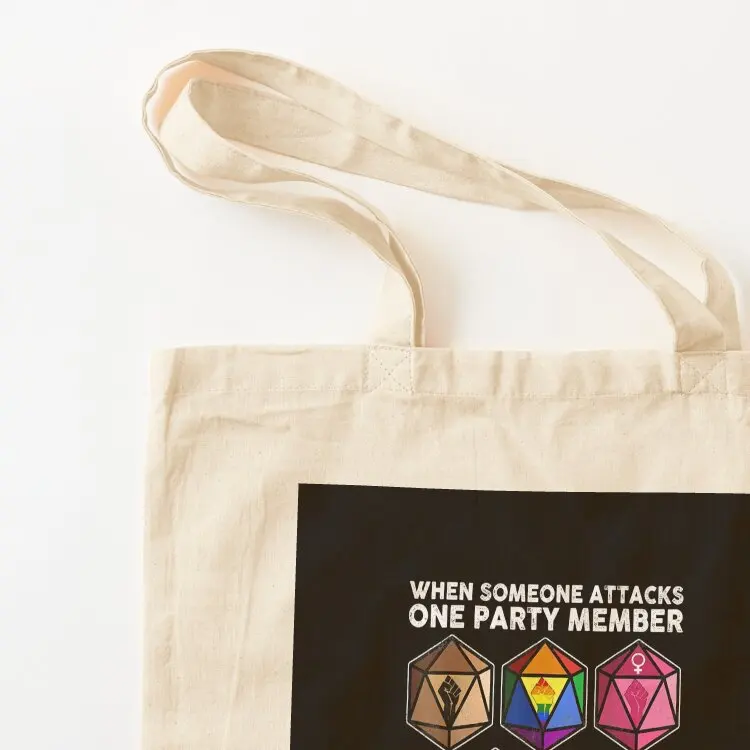 When Someone Attacks One Party Member We All Roll For Initiative Tote Bag hand bag shopping cart bags Big bag women
