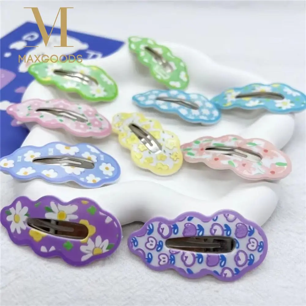 

Fashion Flower Clouds Hair Clips Candy Color DIY Style Child Hairgrips Wave Headwear Hair Styling