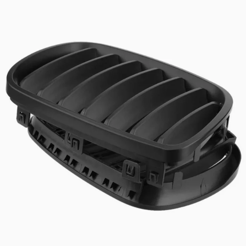 บริการแมชชีนนิ่งโรงงานผลิตชิ้นส่วนแม่พิมพ์ ABS PS PP PC PBT แบบกำหนดเอง อุปกรณ์ตกแต่งกระจังหน้ารถยนต์พลาสติกสีดำ