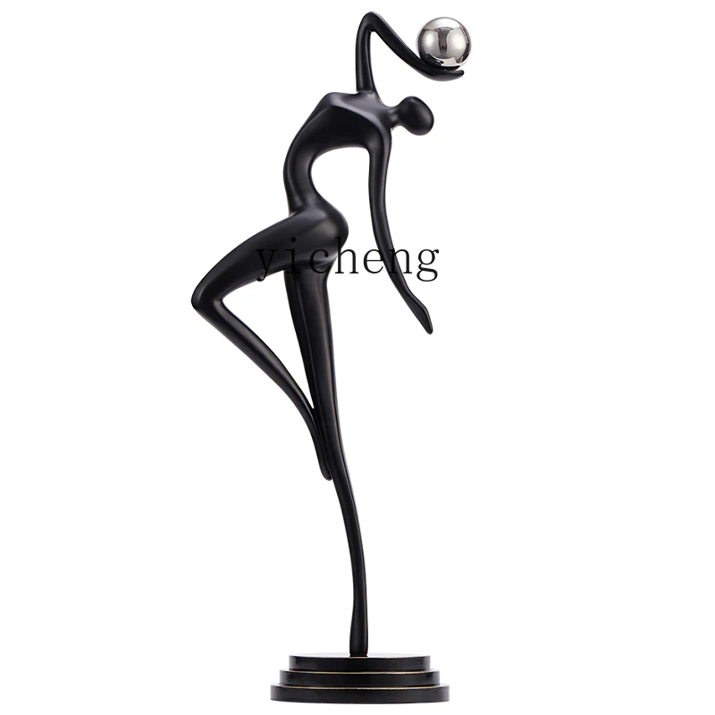 ZK Minimalist Art Figure Sculpture High Ornaments Living Room Entrance Niche Light Luxury Slender Crafts