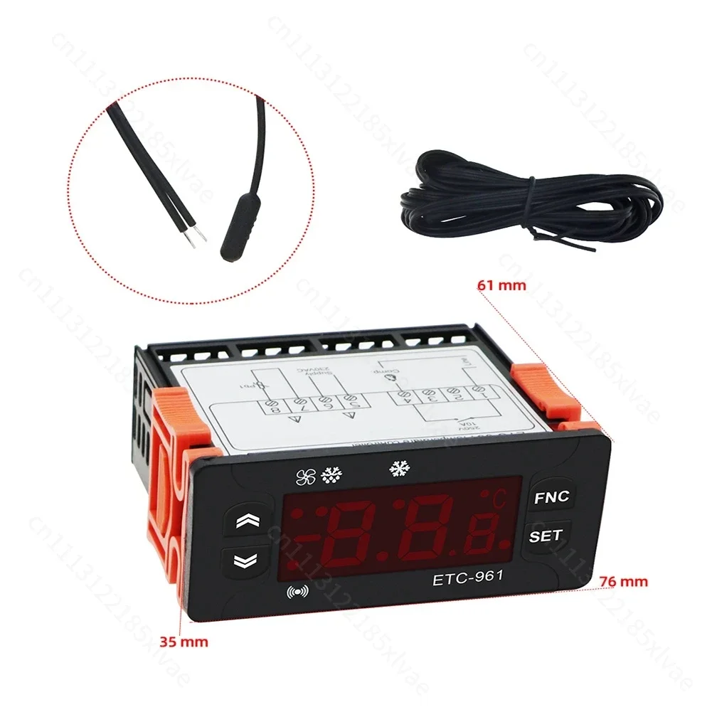 ETC 961 Digital Temperature Controller Refrigeration Freezer Digital Display Defrost Electronic Thermostat For Commercial Cold