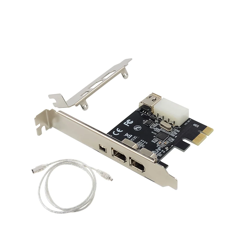 

PCI-E 1X to 1394 card 3-port DV HD video acquisition card PCIE x1 to 1394 multi-port expansion card.