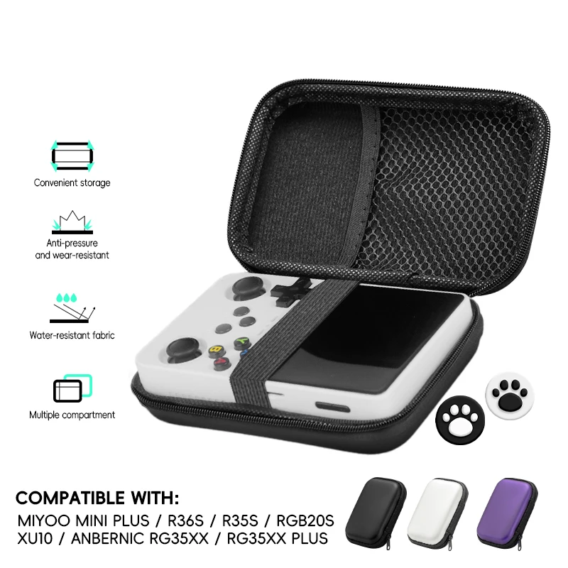 EVA hard shell bag game console storage bag suitable for MIYOO MINIPLUS /R36S /R35S/RGB20S handheld game console protection bag