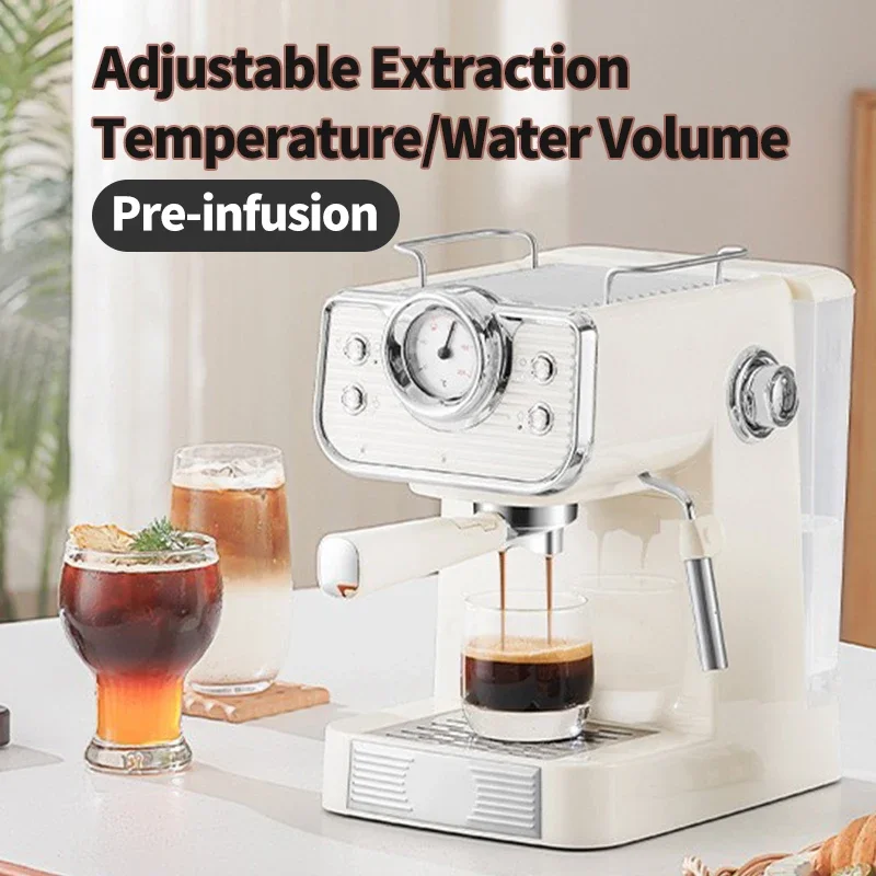 Automatic Espresso Machine Extraction water volume and temperature