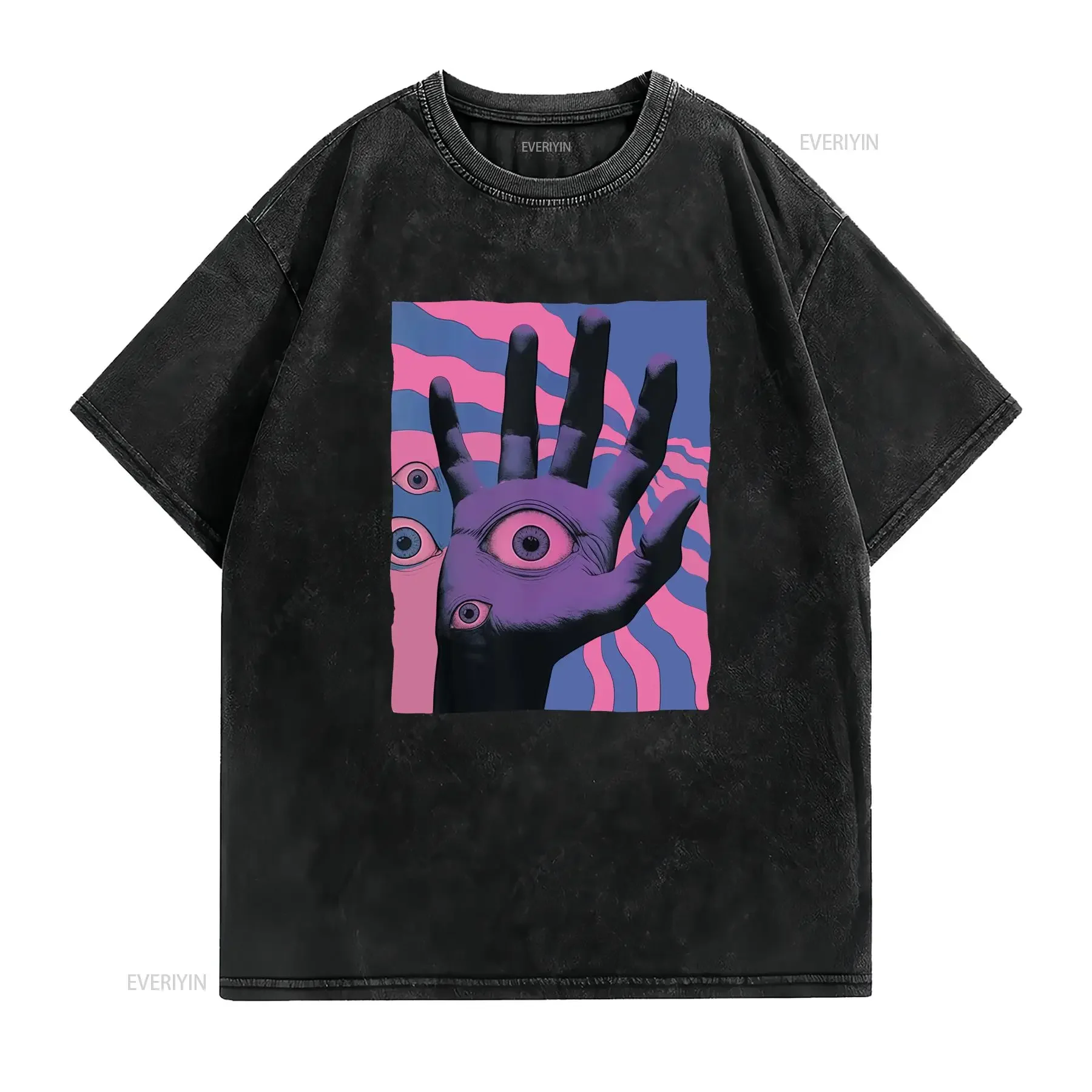 Weirdcore Eyeball Hand T Shirt Psychedelic Trippy Clothing Aesthetic Alternative Pastel Goth Grunge Clothes Horror Spooky