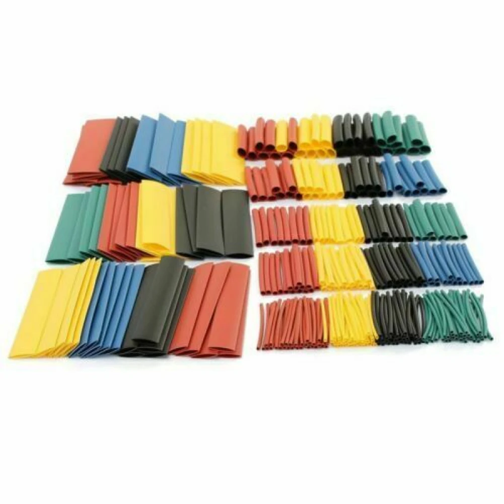 127pcs Mixed Color Heat Shrink Tubing Assortment Polyolefin 2:1 Shrink Ratio for Reliable Wire Insulation Coverage