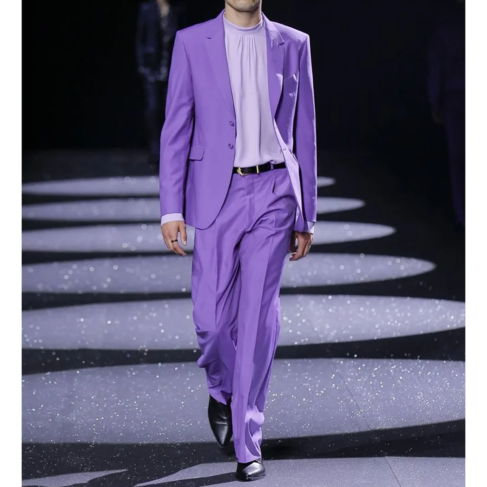 

New Arrive Fashion Men's Suits 2 Pieces Blazer Pants Wedding Groom Tuxedo Formal Business Male Suits