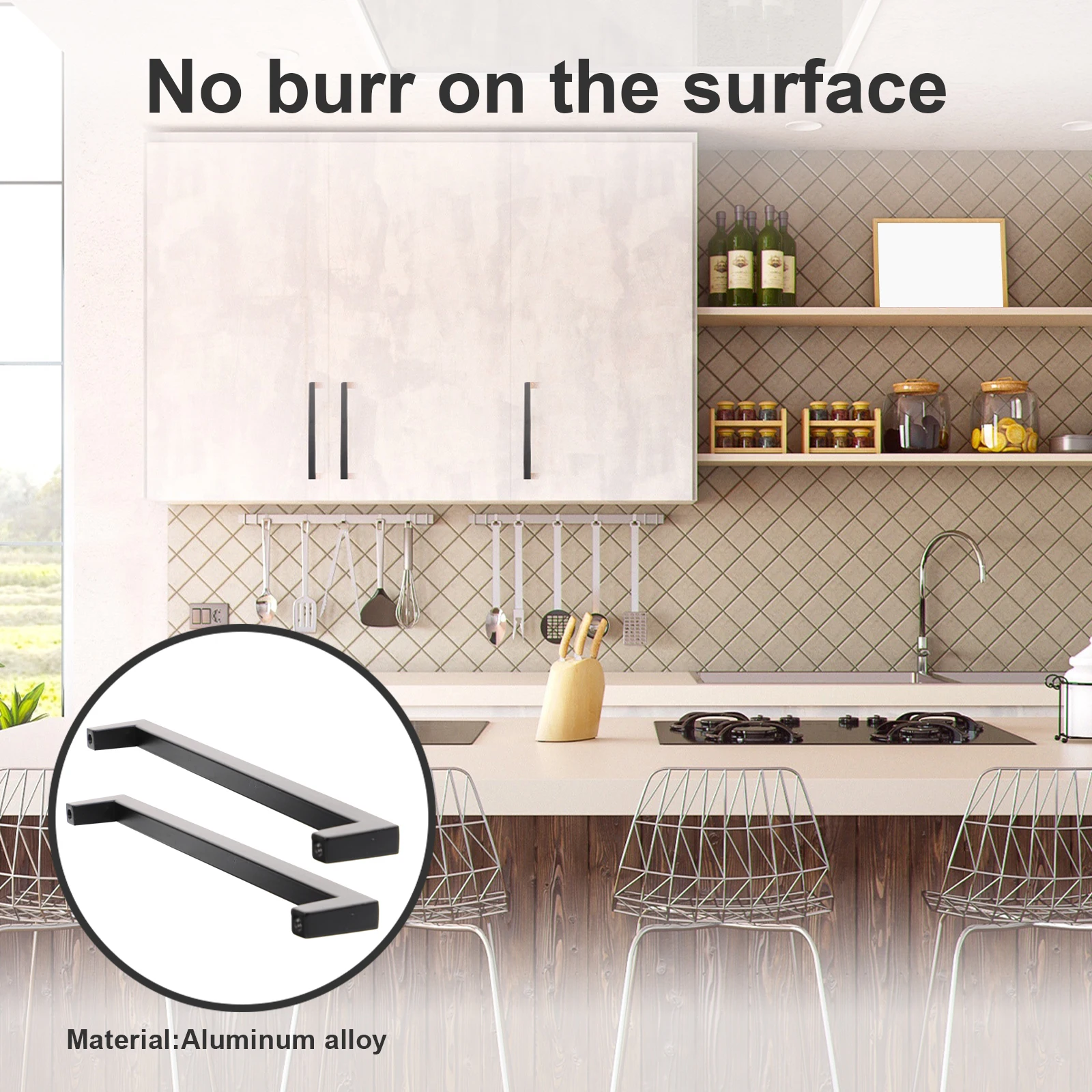 

2Pcs Cabinet Drawer H les Metal Drawer Pulls for Cabinets Cabinet Pulls Cupboard Furniture Hardware Aluminum Durable