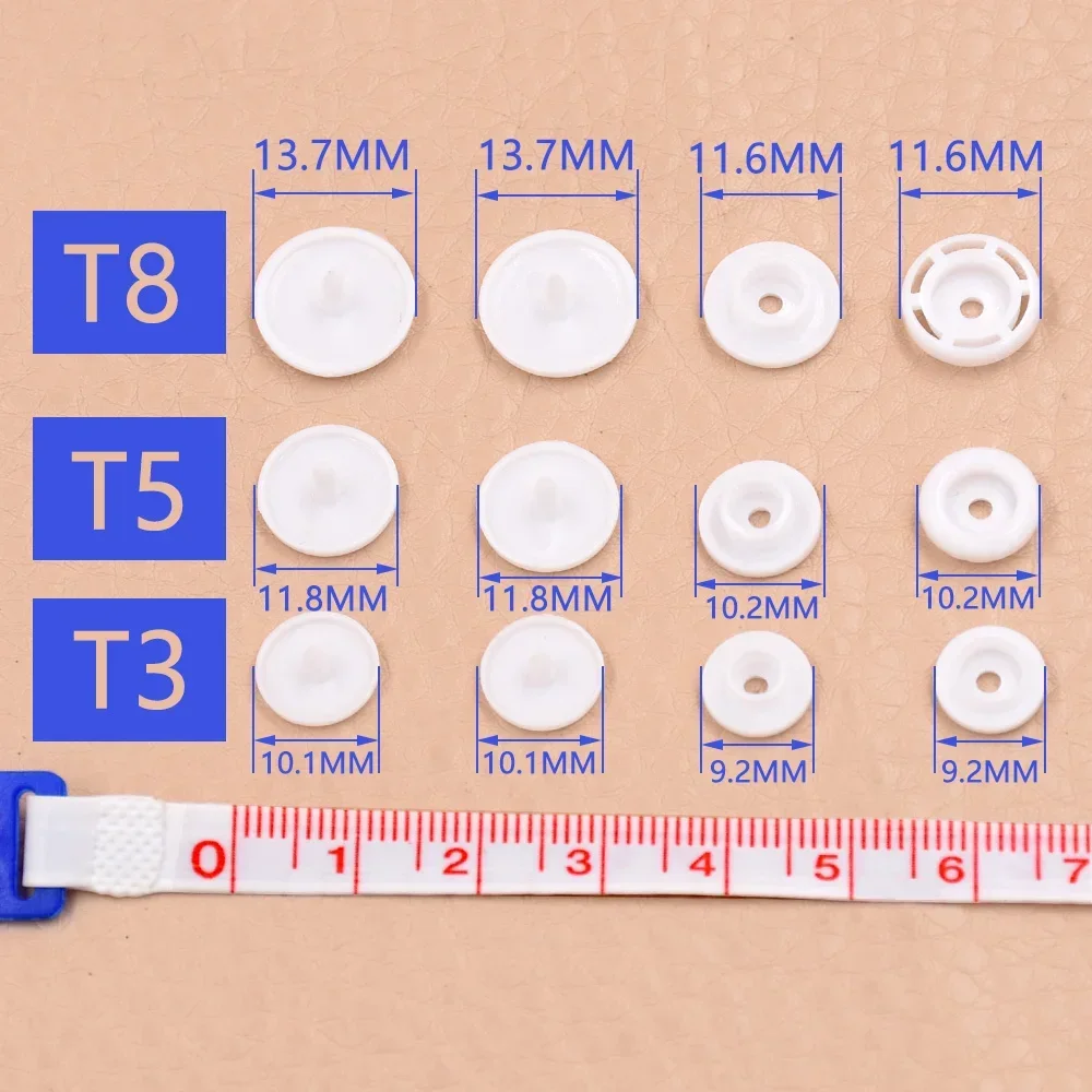 1Set di stampo + 100 Set di Plastica Resina Bottoni a pressione di Pannolini di Stoffa. Pulsante di Chiusura A Scatto. Stampo per i pulsanti. T3 T5