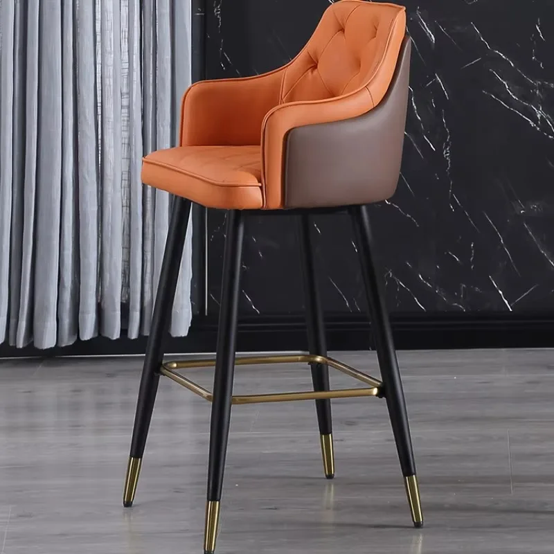 Chaise de Bar de luxe légère, style nordique moderne, à dossier haut, design confortable, meubles de Salon Barkrukken