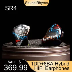 Sound Rhyme SR7 1DD+6BA Hybrid HIFI In-Ear Earphones Music Stereo Bass 4-Level Tuning Switches Professionally IEMs Headphone