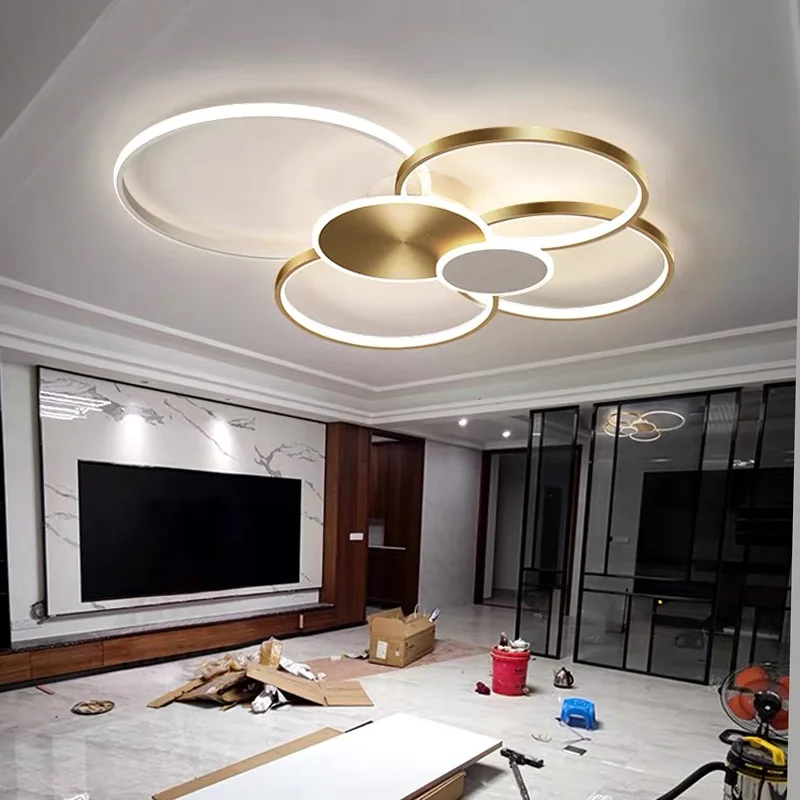 

Modern LED Ceiling Light for Living Room Dining Room Hall Bedroom Dimming Luxury Chandelier Indoor Decor Lighting Fixture Luster