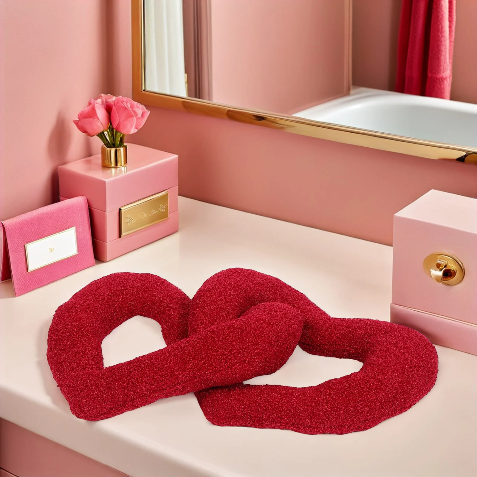 

Heart-Shaped Pillow Cute Red Cushion For Valentine’S Day Sofa Bed Decor Throw Pillow Home Decorative Accessory